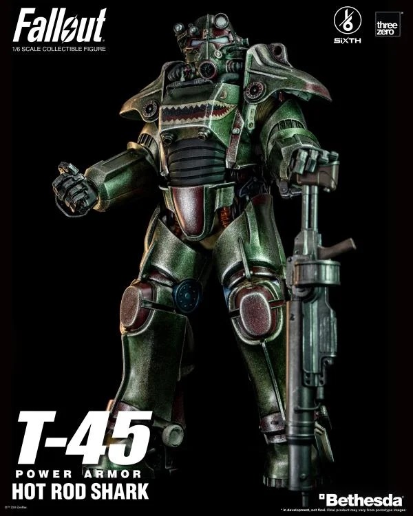 Pre-Order ThreeZero Fallout T-45 Hot Rod Shark Power Armor Sixth Scale Figure